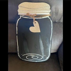 Mason jar chalkboard 16” tall